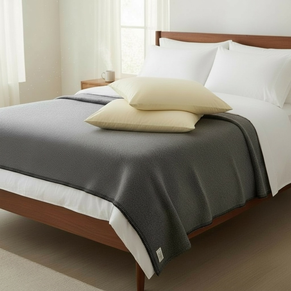 Vintage 1950s Canadian Defense Wool Blanket, Unissued